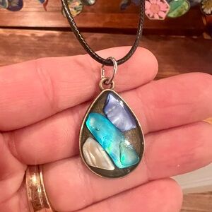 Elegant Multicolor Teardrop Pendant Necklace